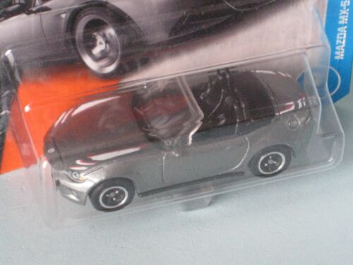 Matchbox Mazda MX-5 Miata silber-grau Spielzeug Modellauto 70mm lang Sportwagen MB5 J