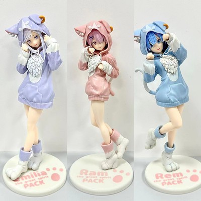 Re:Zero Starting Life in Another World Emilia Rem Ram Figure Alternate Color Box