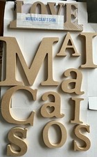 11 iniziali MDF LOVE & lettere in legno varie misure artigianali vuoti M A S C I O nuove