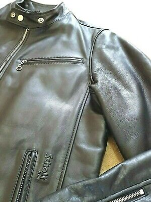VESTE EN CUIR HOMME officiel SCHOTT LARGE CAFE RACER NEUVE AVEC ÉTIQUETTE