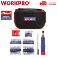 WORKPRO 69 in 1 PRECISION SCREWDRIVER SET Quick Load Screwdriver Bits Holder NEW