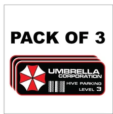 Umbrella Corporation Hive Parking Level 3 Resident Evil Zombie Decal Sticker