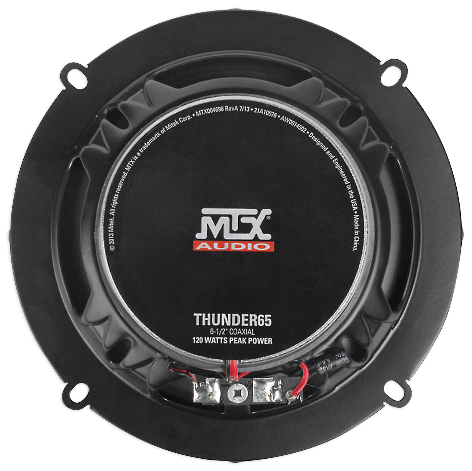 Пара автомобильных коаксиальных динамиков MTX THUNDER65 65 мощностью 240 Вт с 2-полосной аудиосистемой