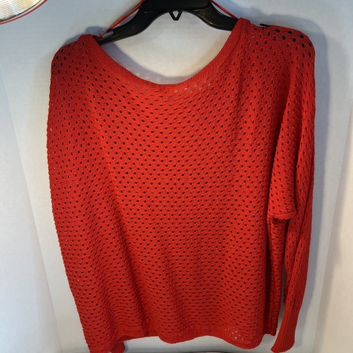 Orange Sweater Womens Size 1Xl-2XL Cool Airy - Picture 5 of 7