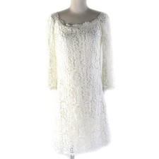 Excellent DOLCE&GABBANA one piece Black tag, lace design, 3/4 sleeves F6VC6T