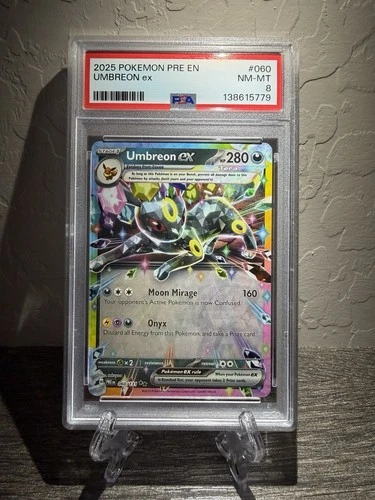 2025 Umbreon Ex Pokemon Pre En-Prismatic Evolutions 060 NM-MT PSA 8