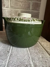 NORWAY FIGGJO Flint ANITRA Floral CASSEROLE Dish w/Lid Dekor ROLF  8” Vtg 70s