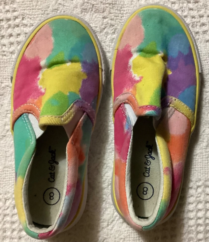 Lote 3 Zapatos para Niños Pequeños Niñas 8 Sugar Cat & Jack Wonder Nation Bota Sin Cordones Atléticos Foto 3 de 4