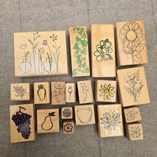Lot 19 Of Hero Arts Rubber Stamps Flower Plants Gardening Fruit Theme EUC