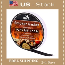 15 Ft High Heat Smoker Gasket for BBQ – Self-Stick Grill Seal Tape, Free & shipp
