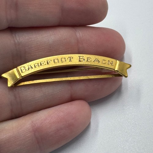 DAR Chapter Ribbon Pin Barefoot Beach California Gold Filled HCO