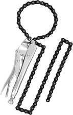 MAXPOWER Locking Chain Clamp, 9-Inch 1200mm chain, Silver 