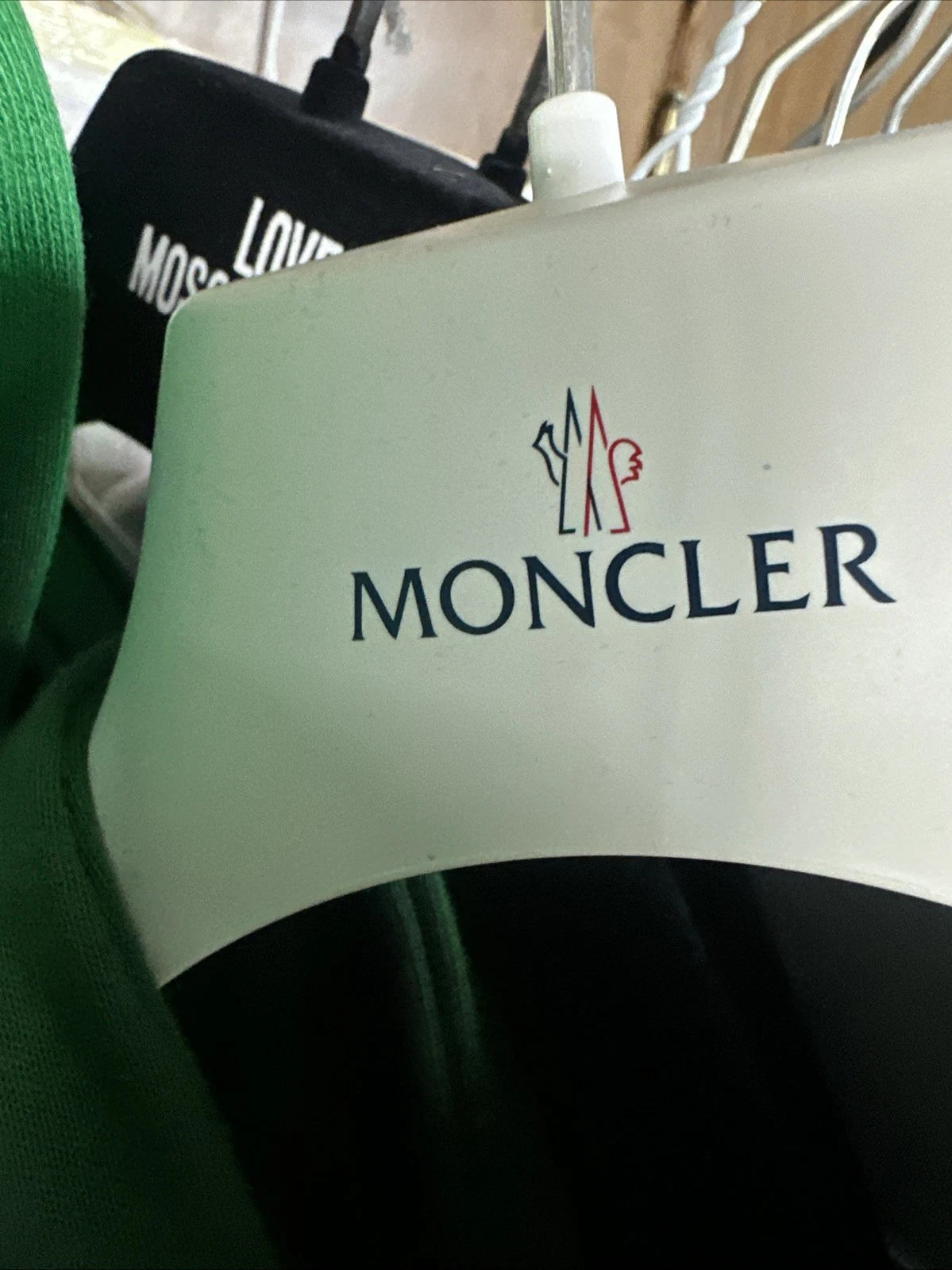 Autentica Moncler Abito Camicia Lingerie 15” Blu Rara Appendiabiti