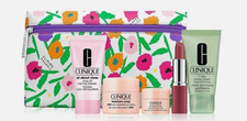CLINIQUE 6pc GIFT SET w/ Moisture Surge 100H, All About Eyes, Love Pop Lipstick