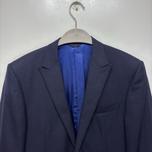 Ozwald Boateng Blazer Jacket Navy Single Button 100% Wool Size 42R Men’s - Picture 3 of 10