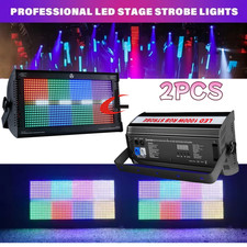 2PCS 1000W DMX RGBW 4in1 LED Stage Strobe Light Bar Flashing Strobe Disco Lights