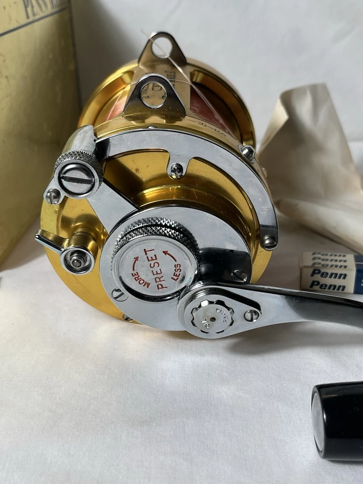 Carrete de pesca Penn International 30 Tw dorado caja de entrada nueva nunca usado Foto 4 de 4