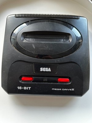 Sega Mega Drive 2 II Konsole Retro Konsole Schwarz - Ungeprüft Bastler