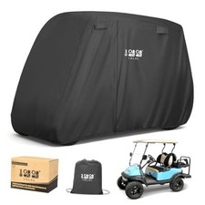 Golf Cart Cover 2/4/6 Passenger for Yamaha L- For 2/2 2/4 Passenger Cart Black