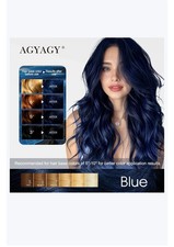 blue Hair Dye   No Bleach, Herbal Formula long-lasting smooth 0903B