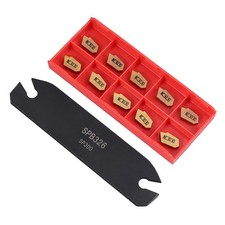 ⁺Lathe Turning Tools SPB326 26mm Parting Grooving Cut-Off Tool With 10Pcs GTN-3