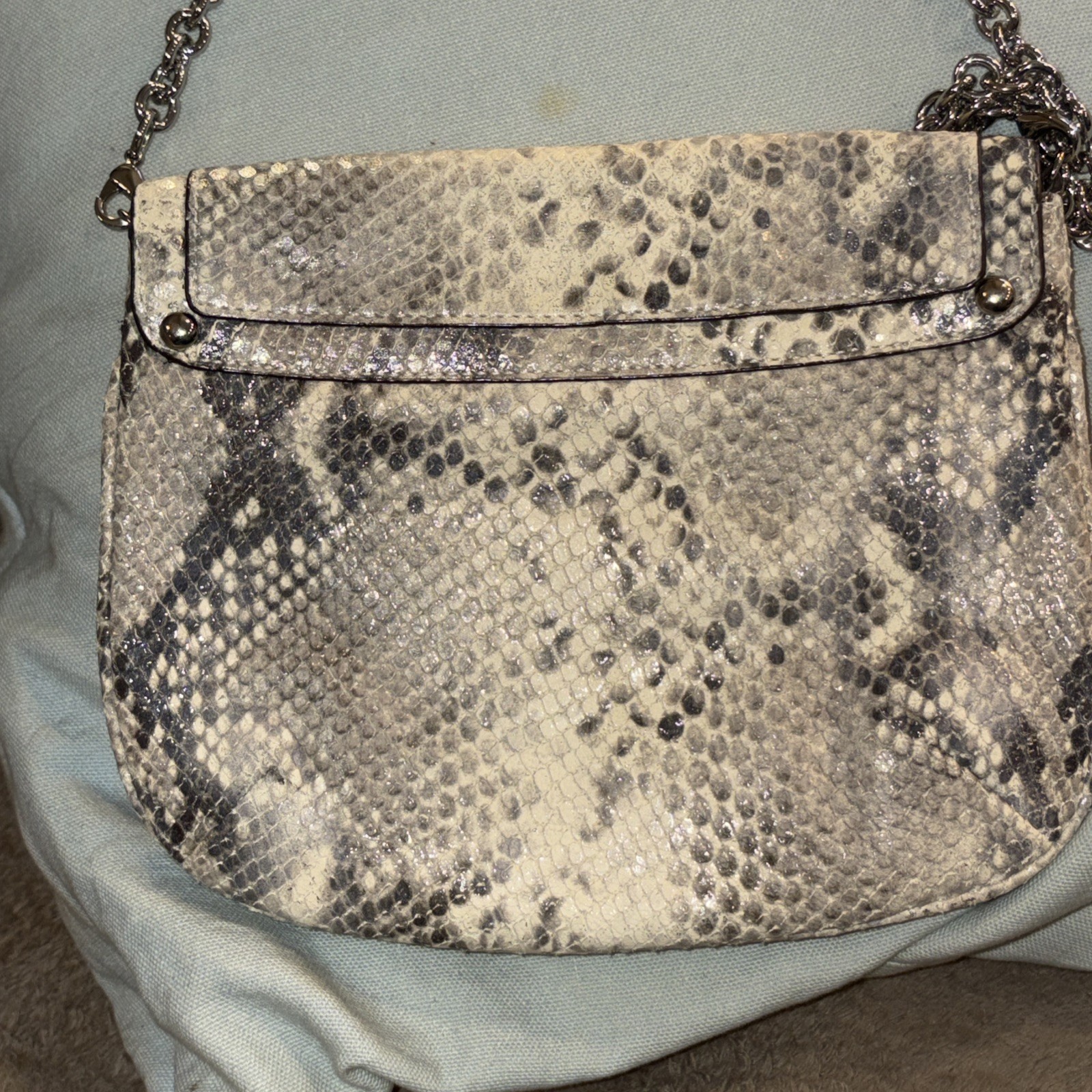 Coach Kristin python leather Chain Crossbody Or C… - image 3