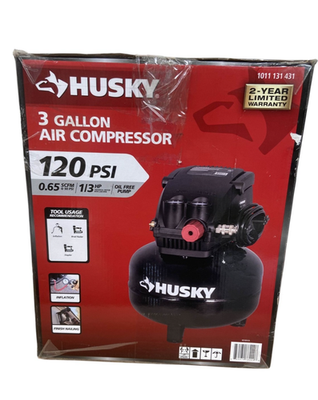 #ad Husky 3 Gal. 120PSI Portable Electric Pancake Air Compressor $59.49