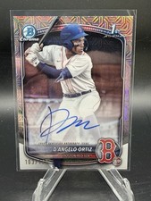 2025 Bowman Cromo 1° D’Angelo Ortiz HTA Mojo Rifrattore Auto/150 RC Boston