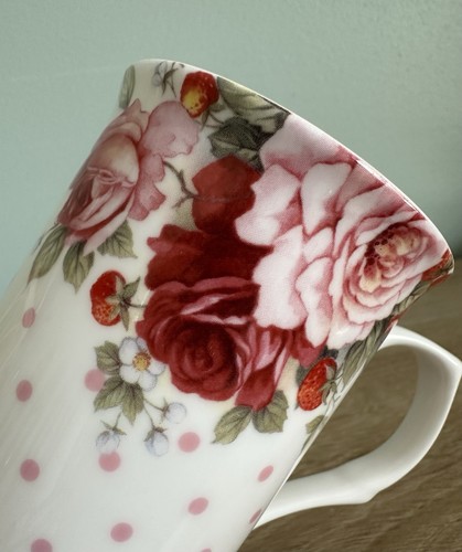 Taza de café/taza de té Stechcol Gracie Bone China Coastline Imports - Rosas rosas rosadas - Imagen 6 de 12
