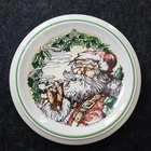 Vintage Haeger Pottery Santa Pipe Christmas C Glenn Richardson Dish Plate 1981