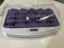 Hot Tools Curling Rollers Hairsetter w/20 Heated Rollers with Clips HTS1403 EUC