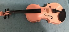 Mendini MV-Pink 1/4 Violin Shoulder Rest Case Bow Bridge,and Strings Excellent