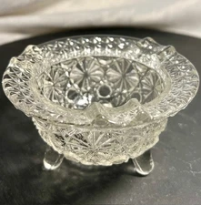 Glass Kettle shaped  tri- footed  Ladies  Ashtray