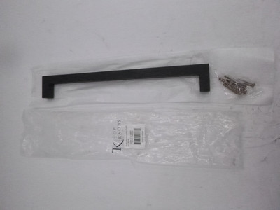 Top Knobs Square Bar 12'' Centers Appliance Pull in Flat Black TK164BLK