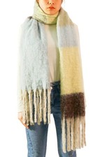 Women's Winter Warm Scarf Long Shawl Cold Weather Color Matching Wrap