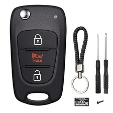 Flip Key Fob Shell Case Replacement Fits for Kia Soul 2011 2012 2013 2010 /