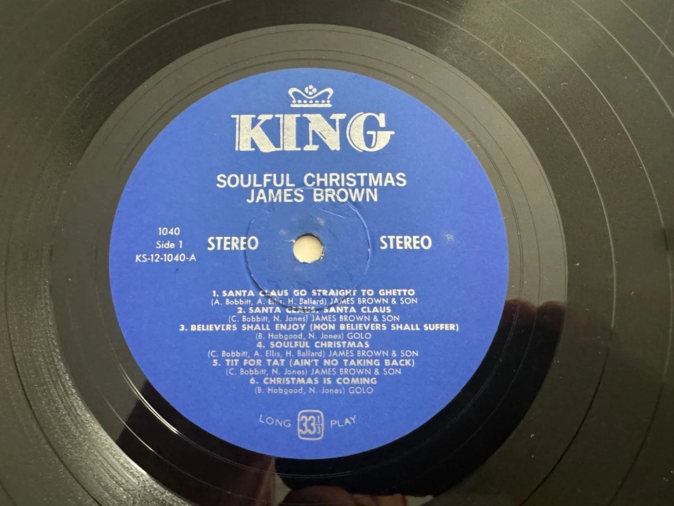 James Brown "Soulful Christmas" LP ~ Original King 1040 Rare Promo ~ Clean! - Image 3 of 4