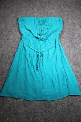 #ad Accidently In Love Strapless Dress Teal Size L Fully Lined Elastic Waist amp;Top $15.99