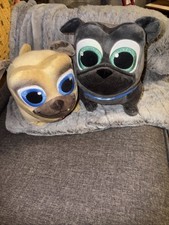 Lot Of 2 Disney Store Puppy Dog Pals Plush Animals Bingo  Rolly, Pre-Owned