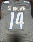 Amon-Ra St. Brown Detroit Lions Signed Football Jersey COA
