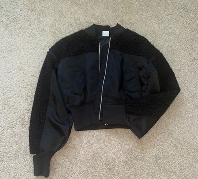 Women s Nike Sportswear Cropped Jacket Black Small BNWOT Zip up Retail $175 