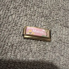 Neu März Session Double Gold italienischer Charm passt allen klassischen 9mm Armband