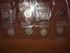 Washington Quarters Silver 90% Circulated Pre 1964 Lot Of 8 Coins