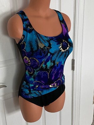 Croft & Barrow 8 Multicolor Scoop Neck Soft Cup 1 Pce Swimsuit New w/out Tags 