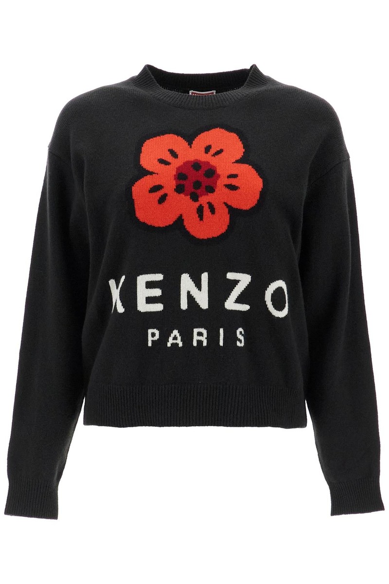 Boke Flower wool sweater KENZO Woman Tg. XS FE62PU4903LD 99J BLACK 