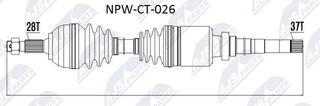 Arbre de transmission Peugeot 508 SW et Expert Kasten cardan avant