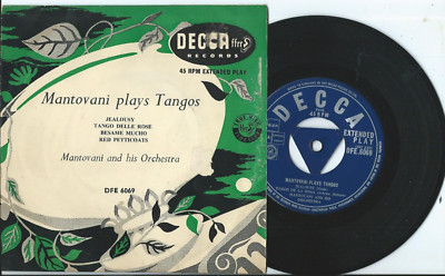 Mantovani And His Orchestra:EP: Mantovani Plays Tangos:UK Decca