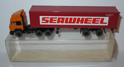 WIKING HO 1/87 IVECO TRUCK SEMI TRAILER CONTAINER TRACTOR UNIT SEAWHEEL 52324 BOX