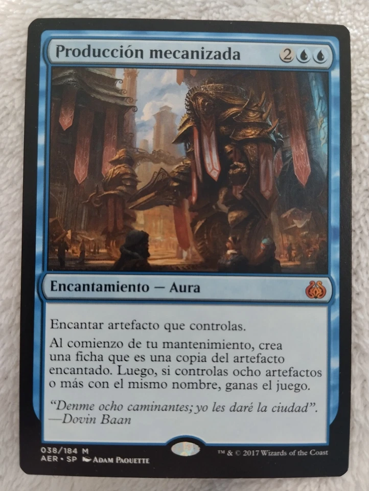 MTG MECHANIZED PRODUCTION (Producción mecanizada) SPANISH EXC Aether Revolt 2017 - Image 2 of 4