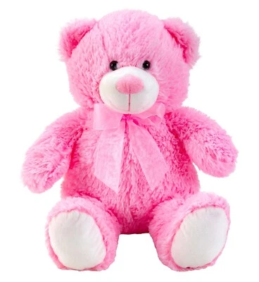 Teddybär Kuschelbär rosa mit Schleife 50 cm groß Plüschbär Kuscheltier